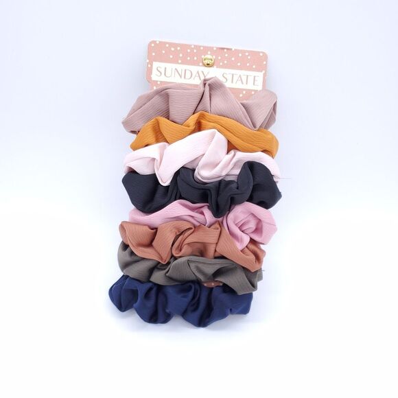 Tail Accessories - SUNDAY STATE BOWS RIBBONS PONY TAIL HOLDER ELASTIC HAIR TIES SET OF 8 NEW